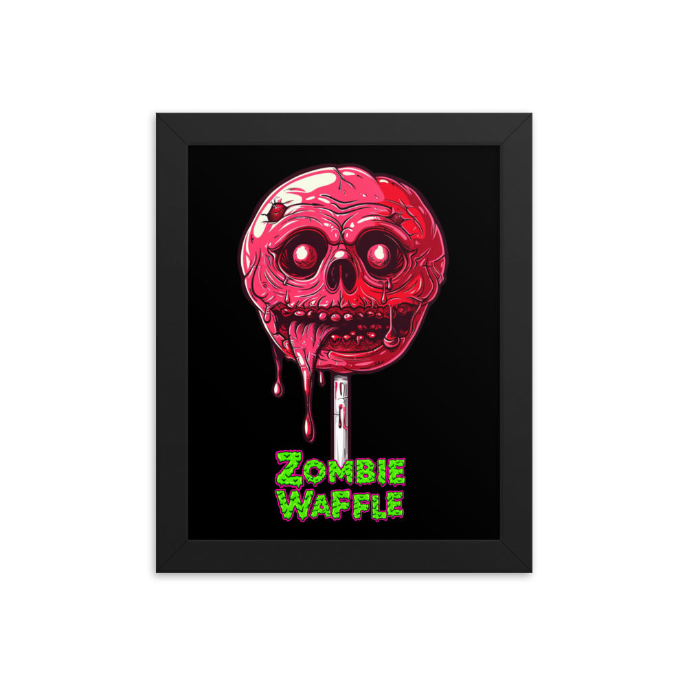 Framed Zombie Lollipop Poster