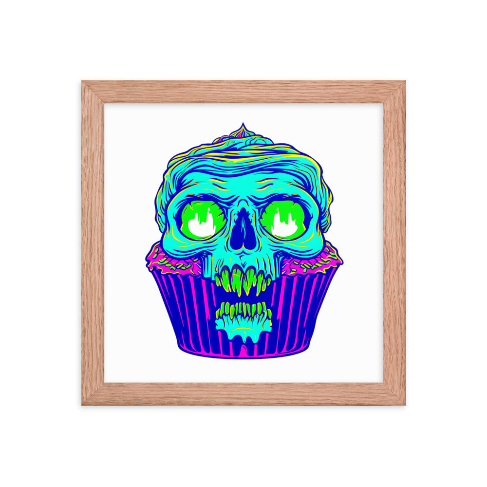 Framed Zombie Cupcake Poster