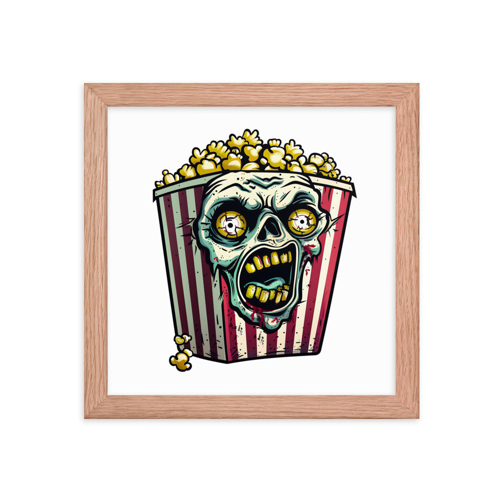 Framed Zombie Popcorn Poster