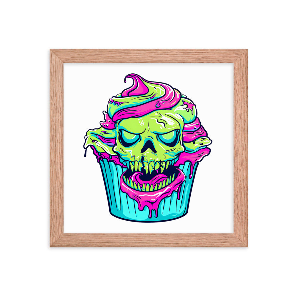 Framed Zombie Cupcake III Poster