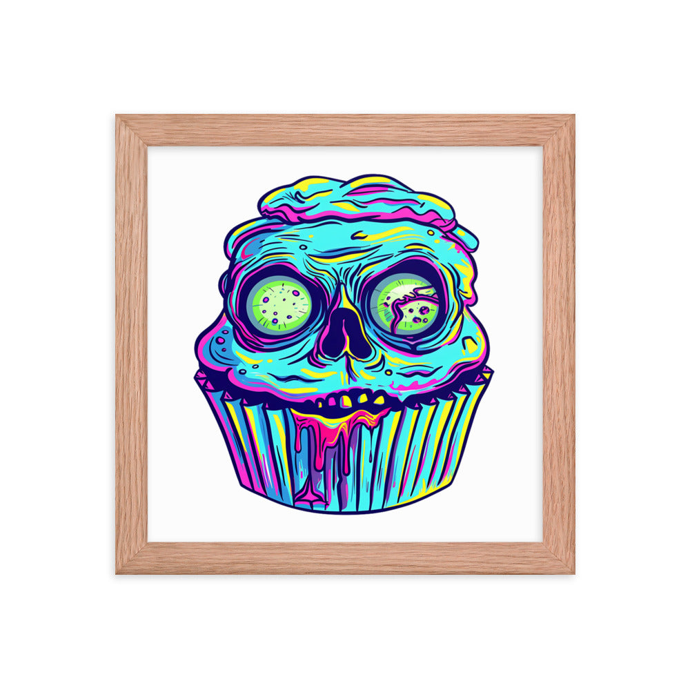 Framed Zombie Cupcake IV Poster