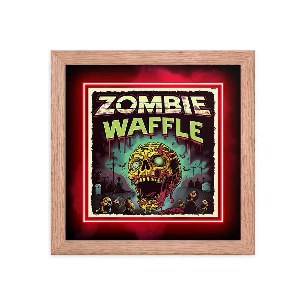 Framed Zombie Waffle Movie Style Poster