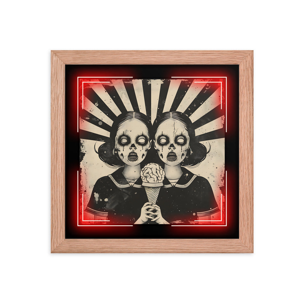 Framed Zombie Twins Poster