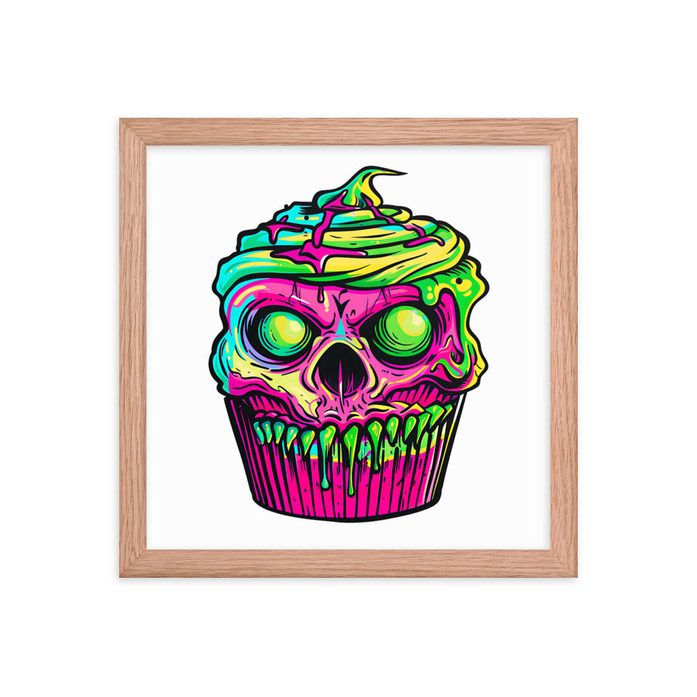 Framed Zombie Cupcake II Poster