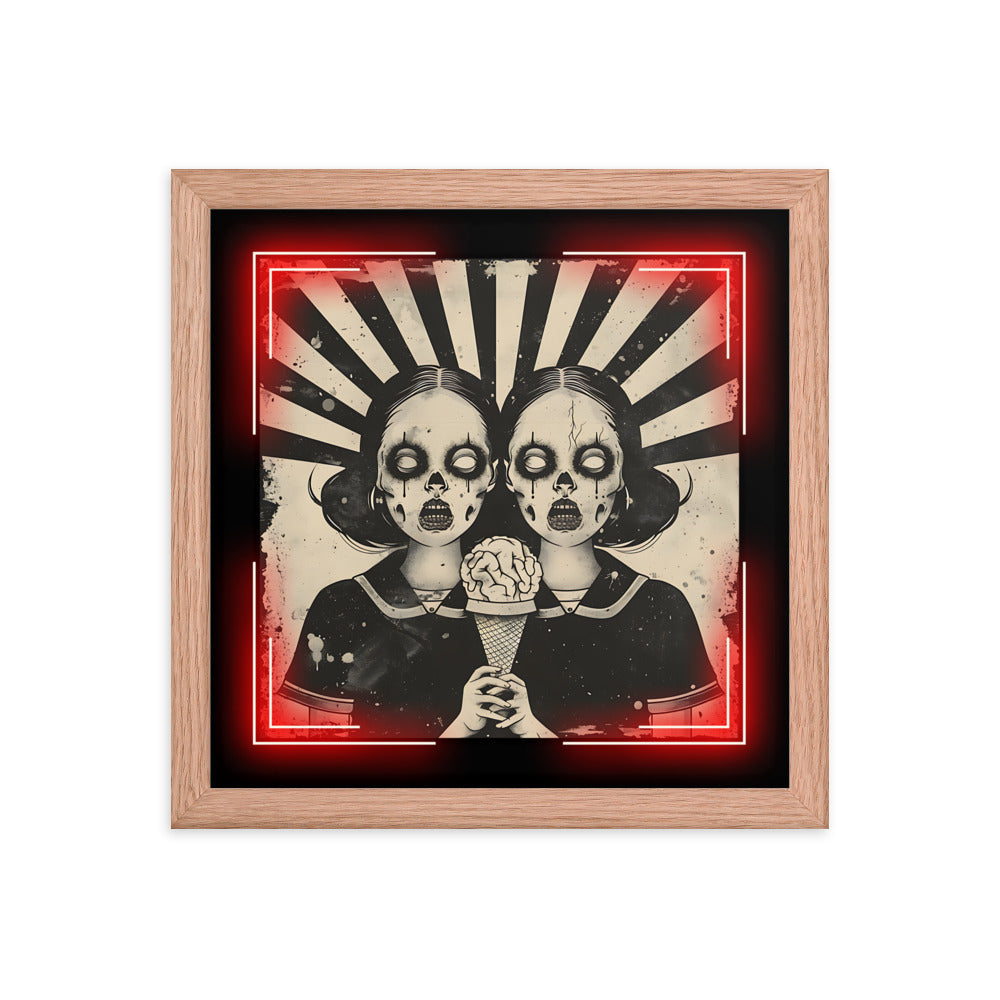 Framed Zombie Twins Poster