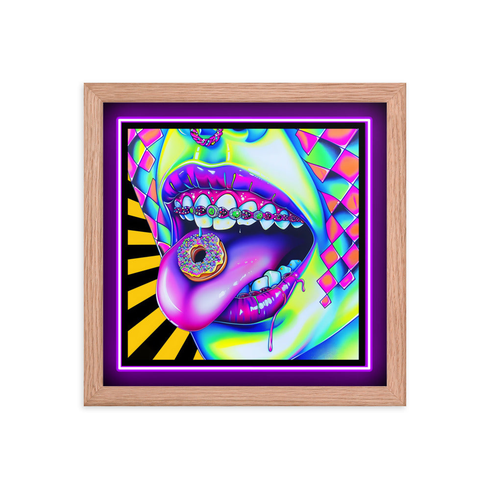 Framed Donuts N Braces Poster