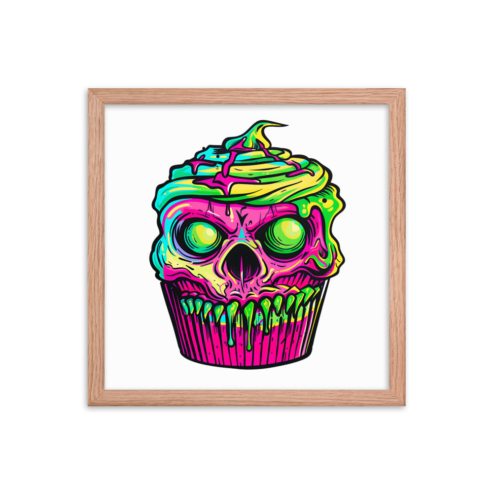 Framed Zombie Cupcake II Poster