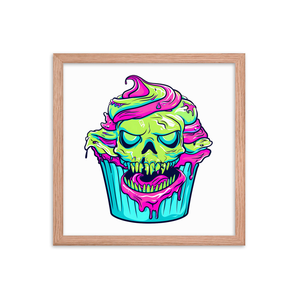 Framed Zombie Cupcake III Poster