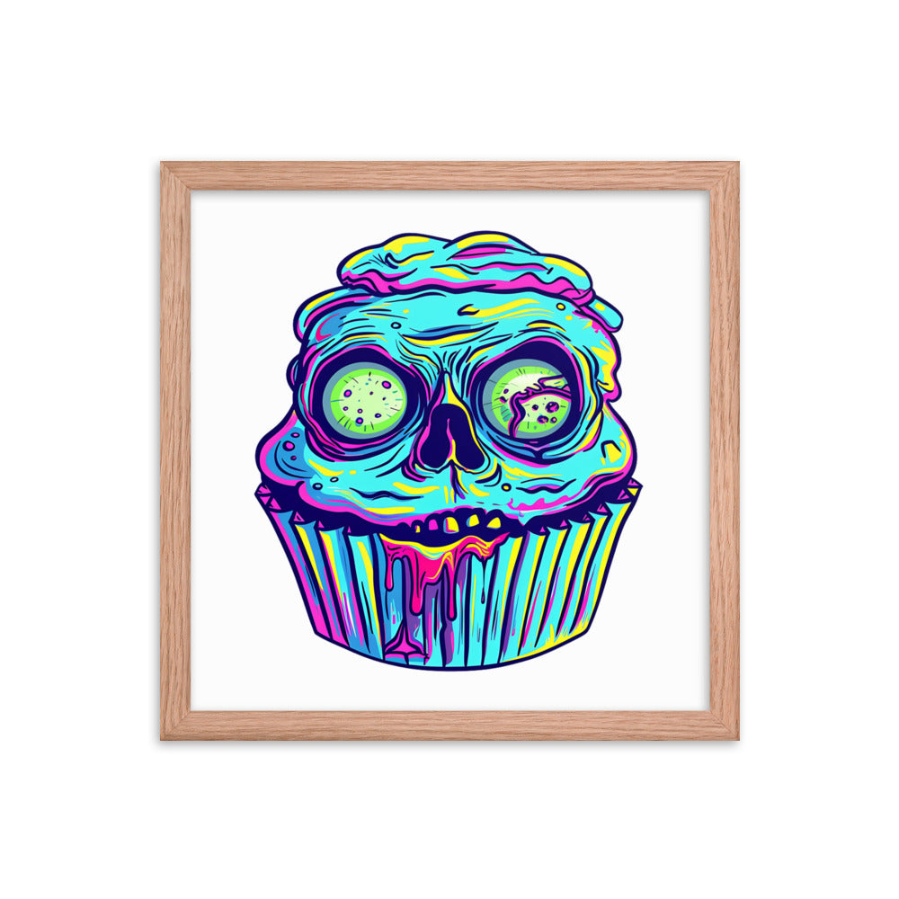 Framed Zombie Cupcake IV Poster