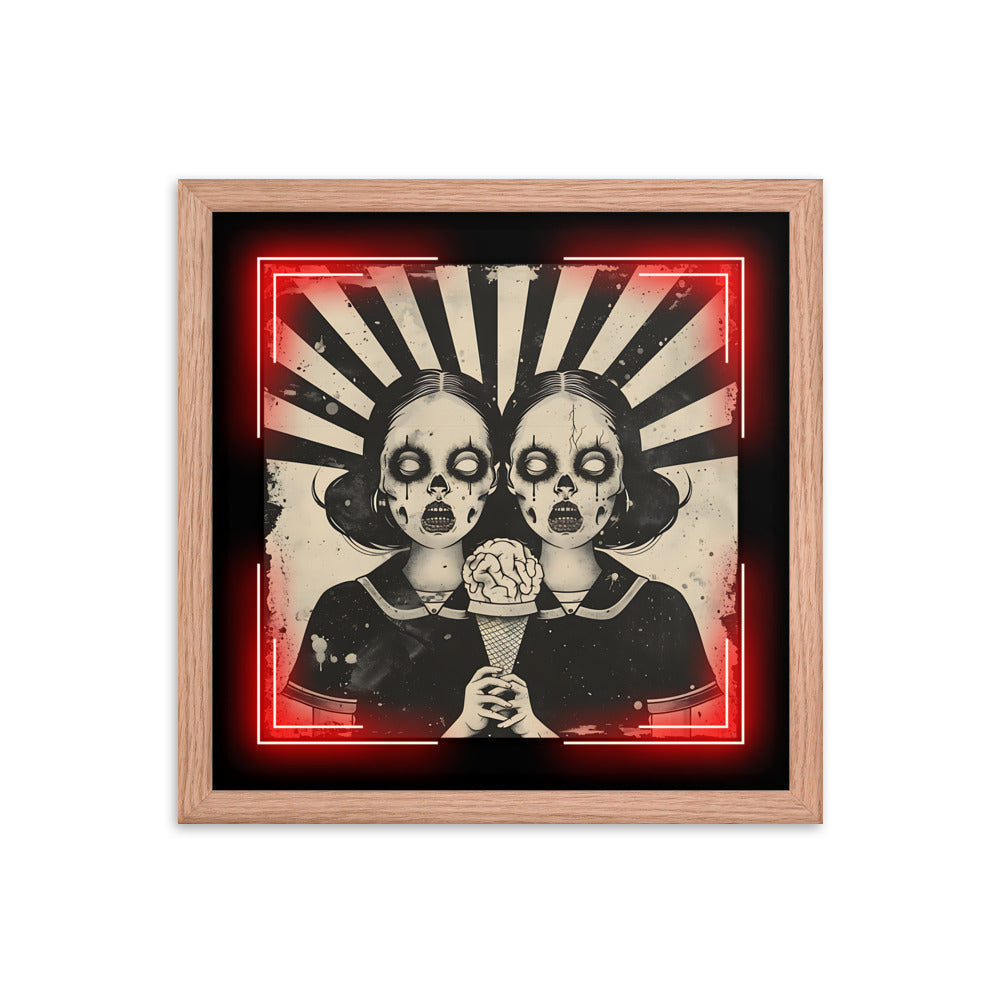 Framed Zombie Twins Poster