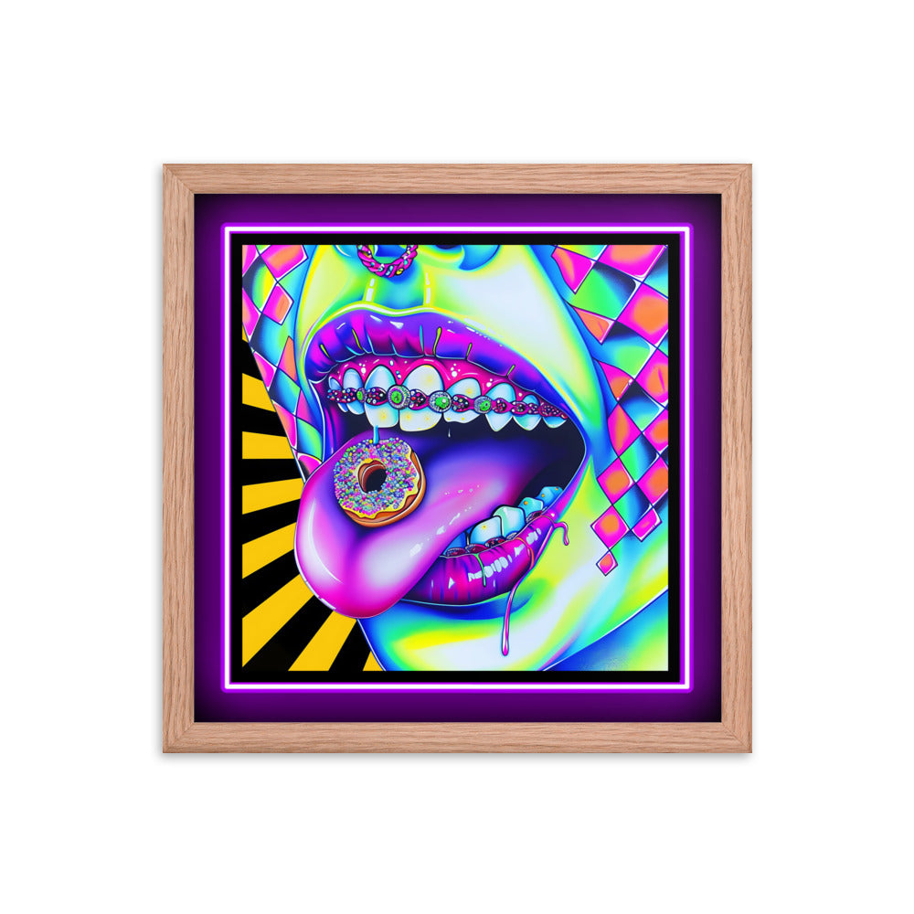 Framed Donuts N Braces Poster