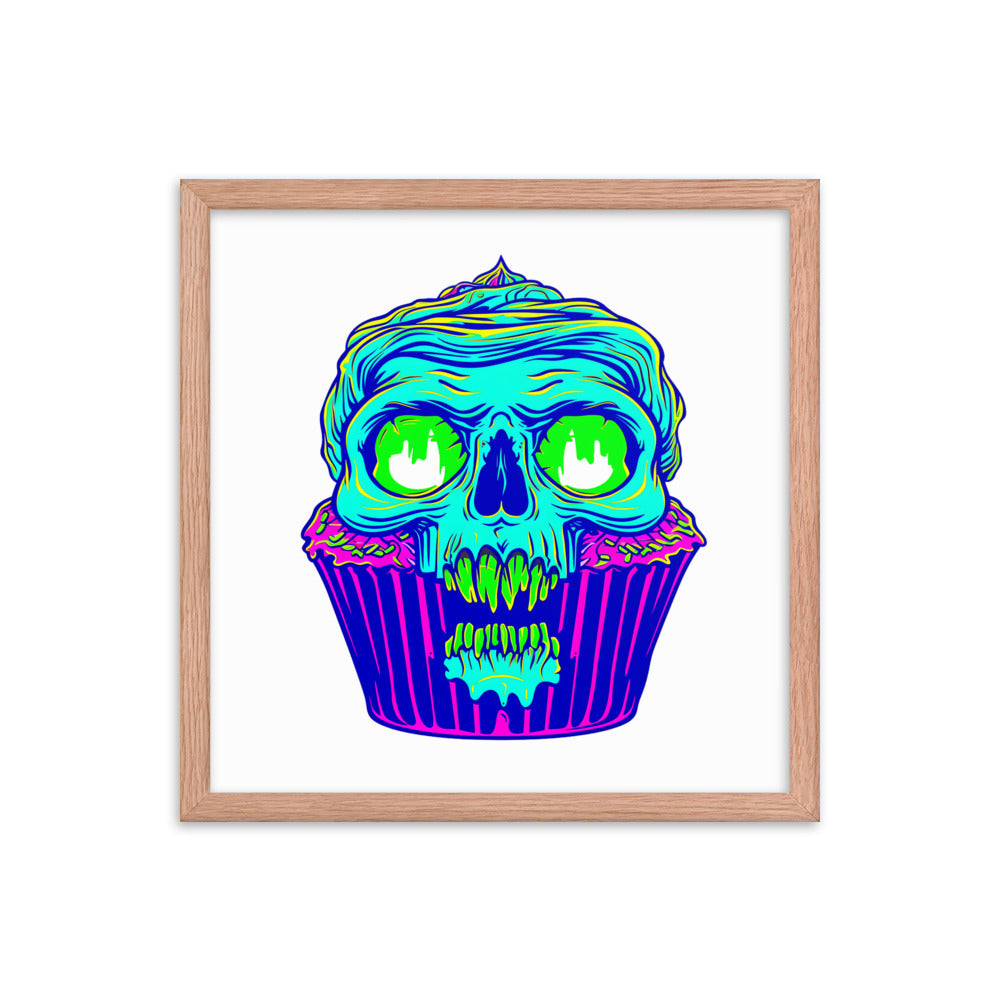 Framed Zombie Cupcake Poster