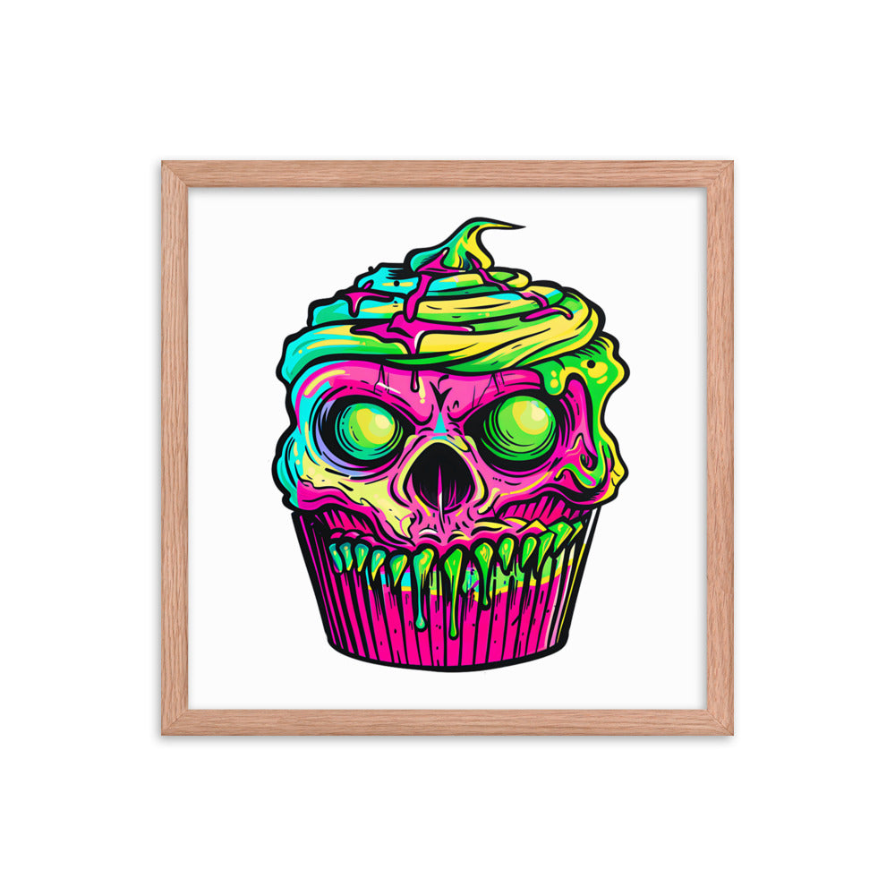 Framed Zombie Cupcake II Poster