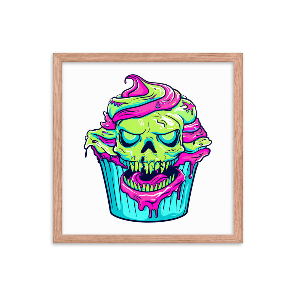 Framed Zombie Cupcake III Poster