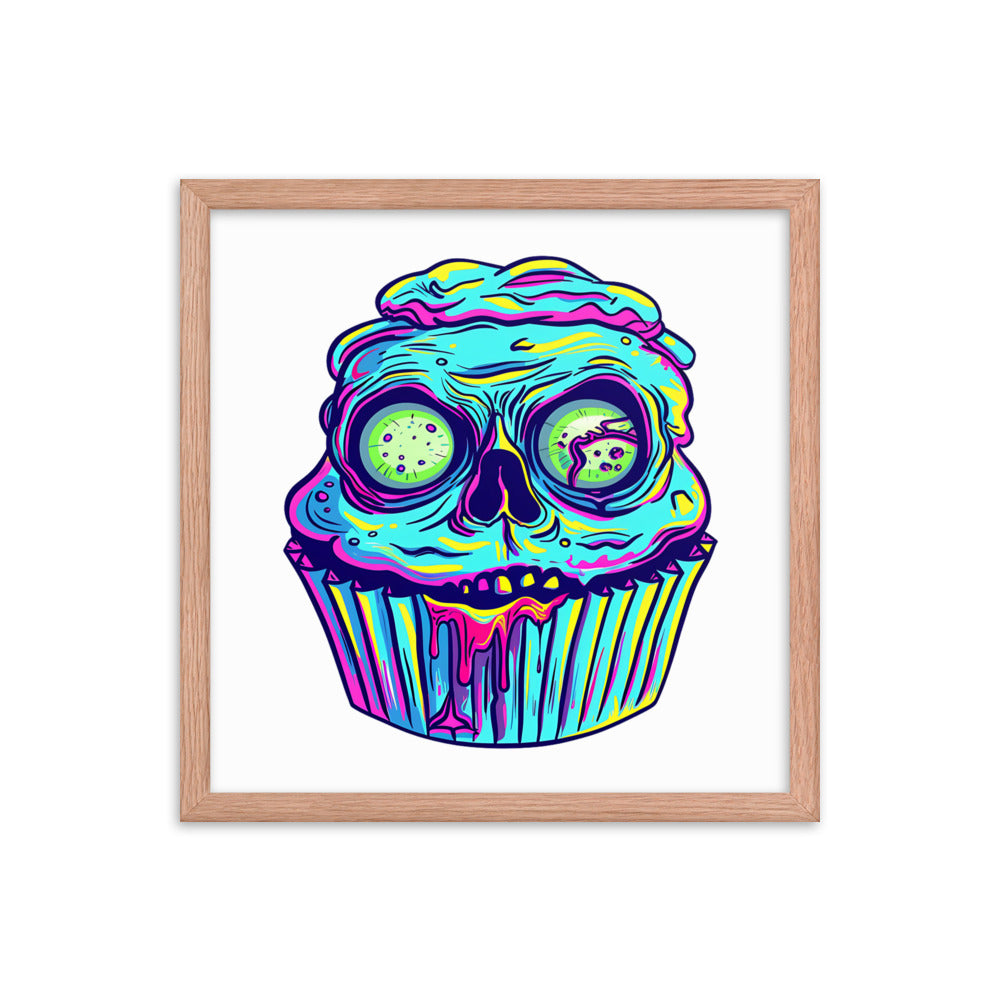 Framed Zombie Cupcake IV Poster