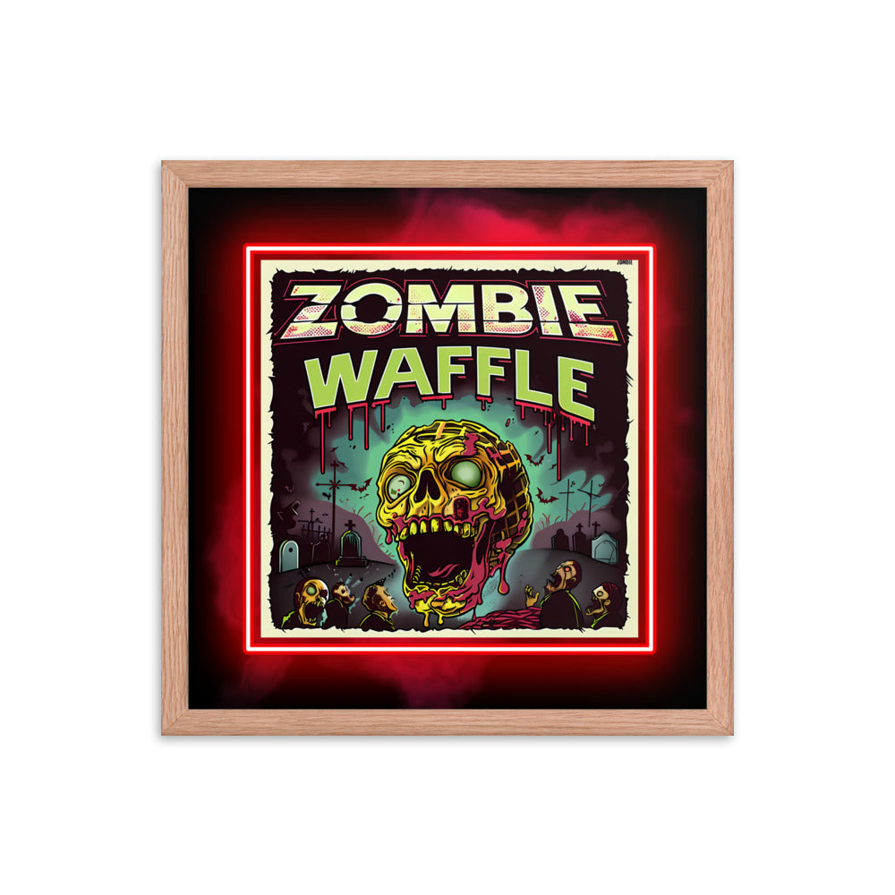 Framed Zombie Waffle Movie Style Poster