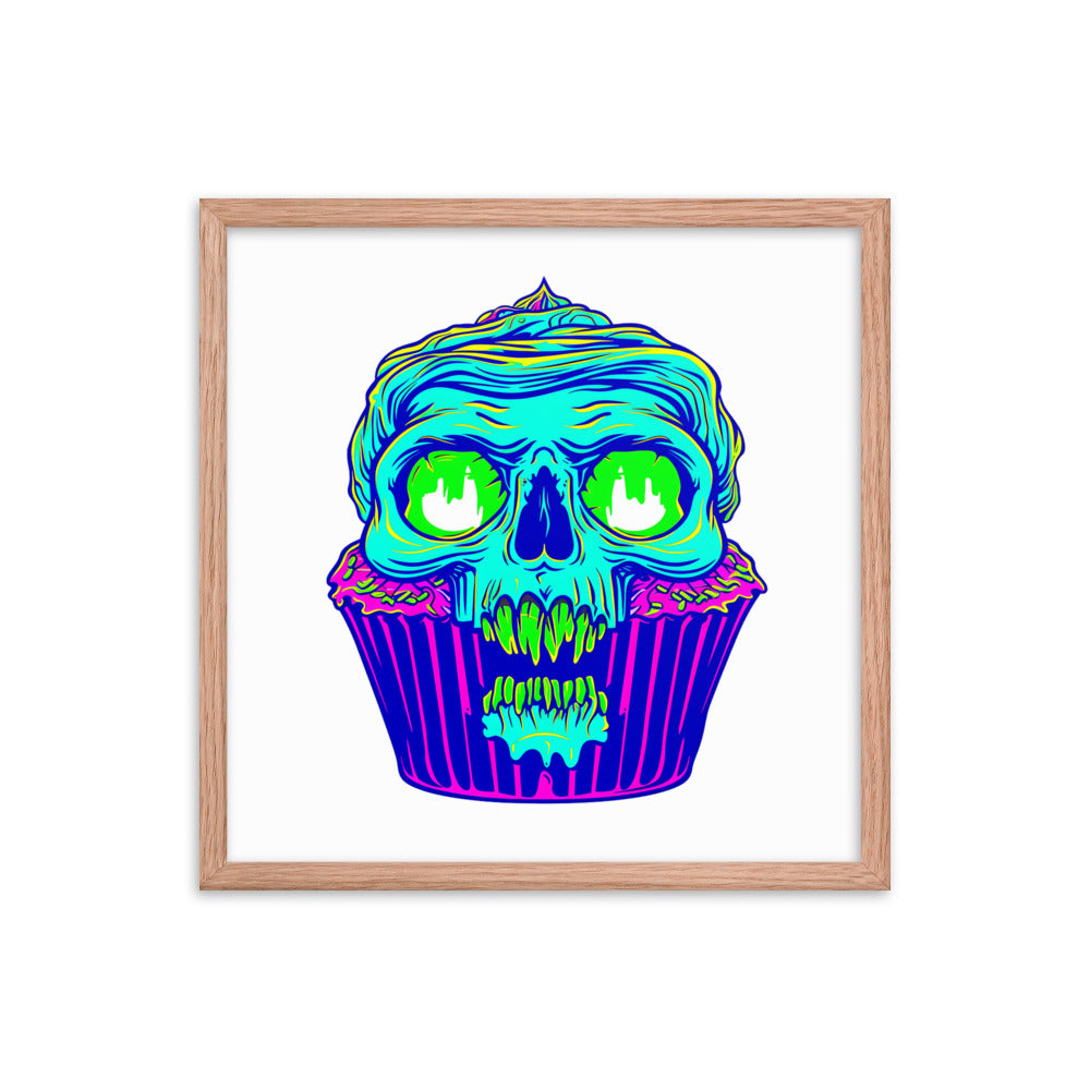 Framed Zombie Cupcake Poster