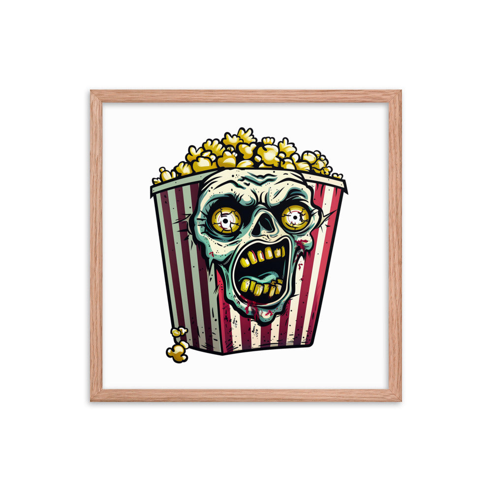 Framed Zombie Popcorn Poster