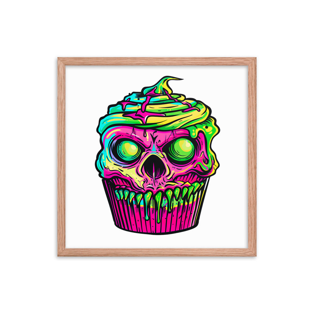 Framed Zombie Cupcake II Poster