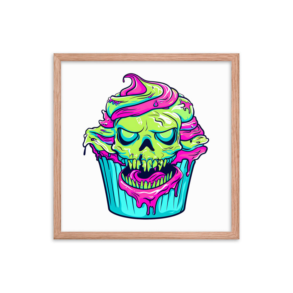 Framed Zombie Cupcake III Poster