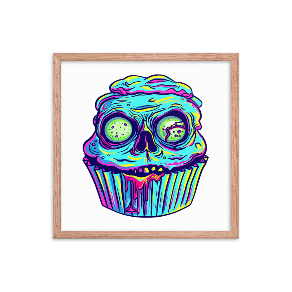 Framed Zombie Cupcake IV Poster