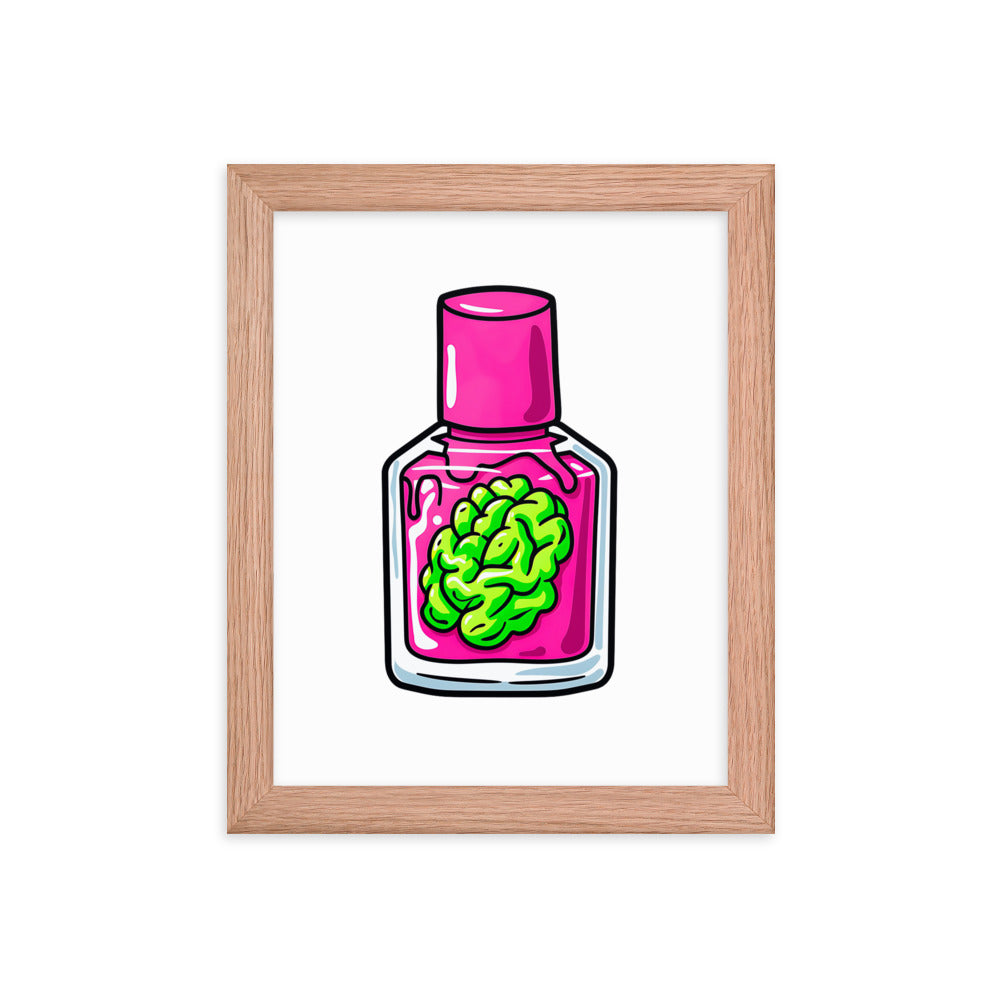 Framed Zombie Nail Polish Poster