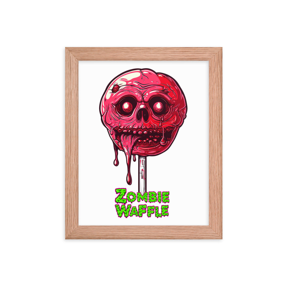 Framed Zombie Lollipop Poster