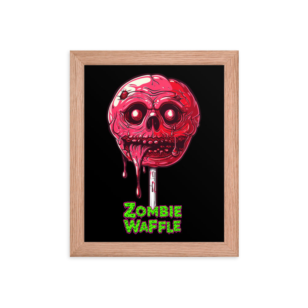 Framed Zombie Lollipop Poster