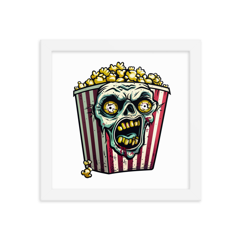 Framed Zombie Popcorn Poster