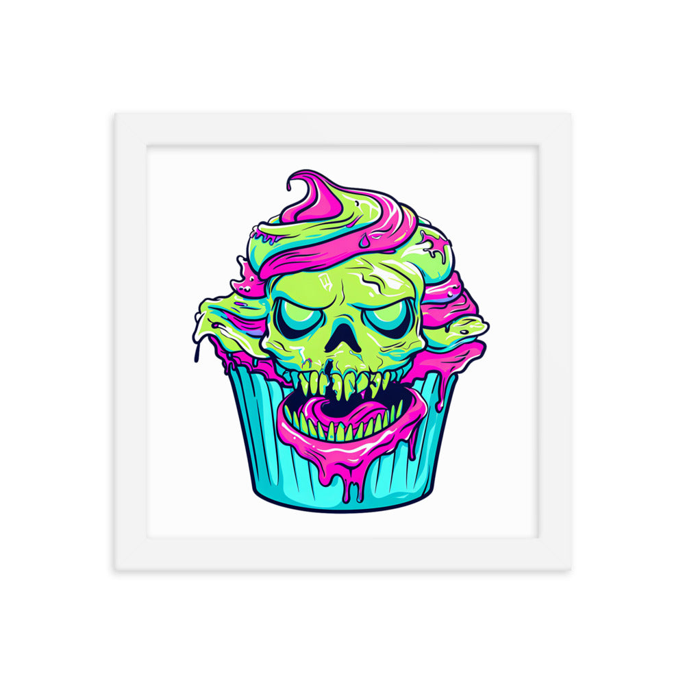 Framed Zombie Cupcake III Poster