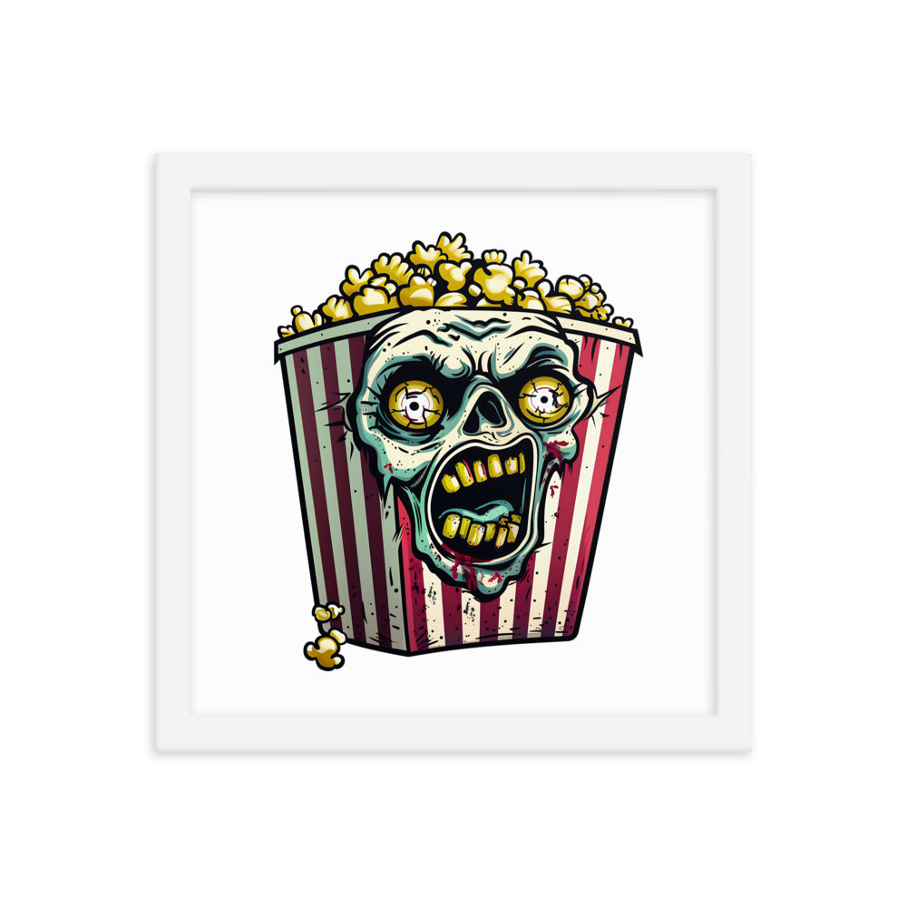 Framed Zombie Popcorn Poster