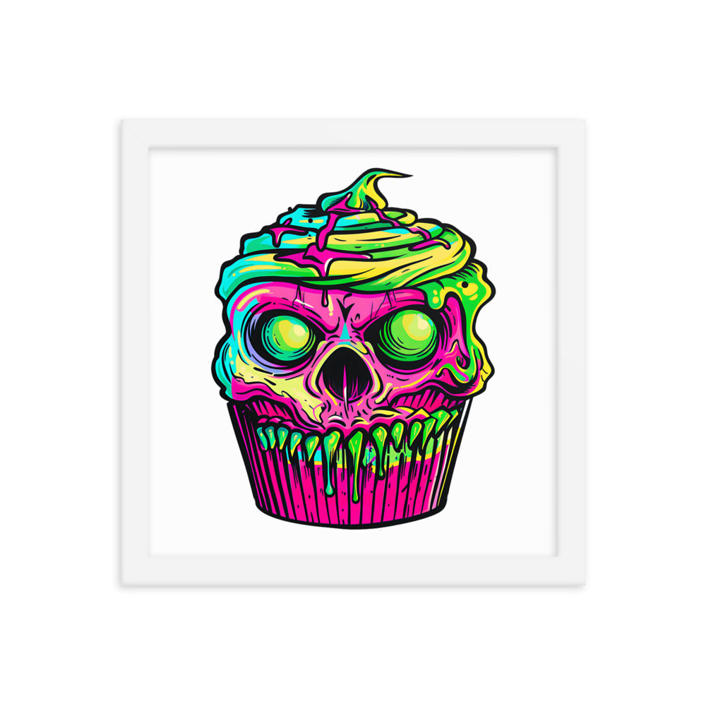 Framed Zombie Cupcake II Poster