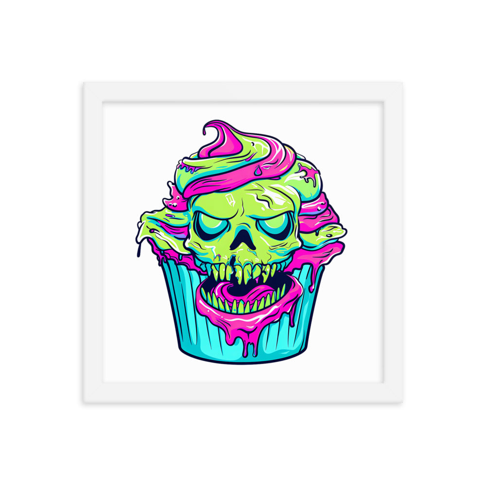 Framed Zombie Cupcake III Poster