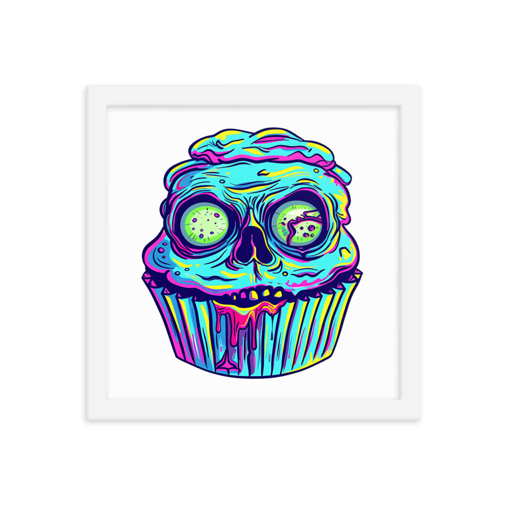 Framed Zombie Cupcake IV Poster