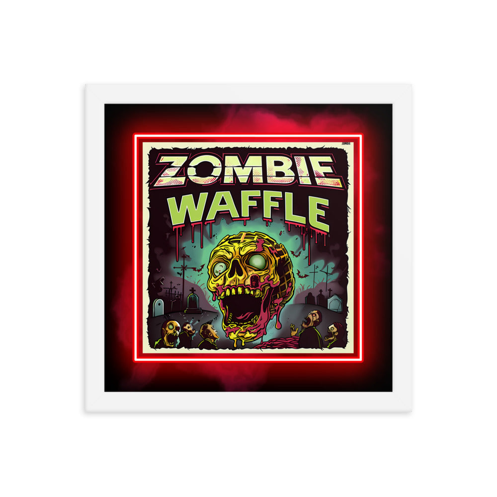 Framed Zombie Waffle Movie Style Poster