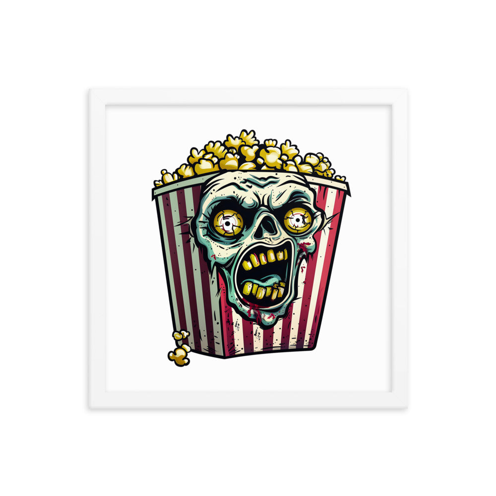 Framed Zombie Popcorn Poster