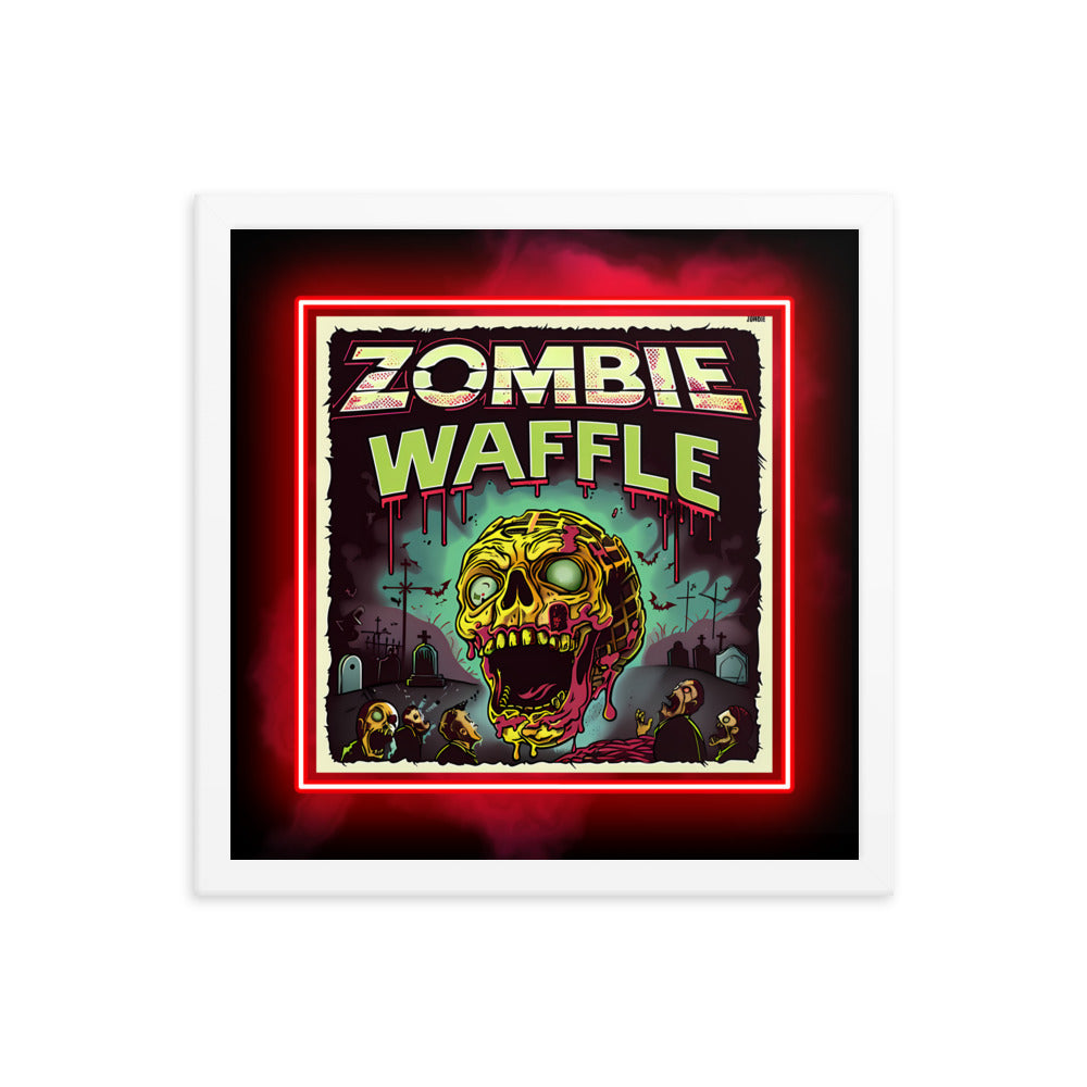 Framed Zombie Waffle Movie Style Poster