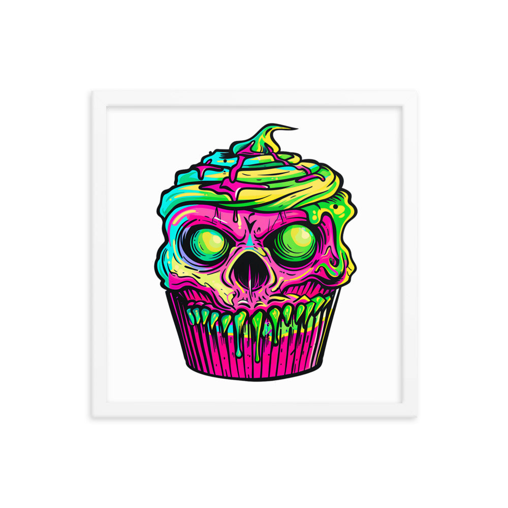 Framed Zombie Cupcake II Poster