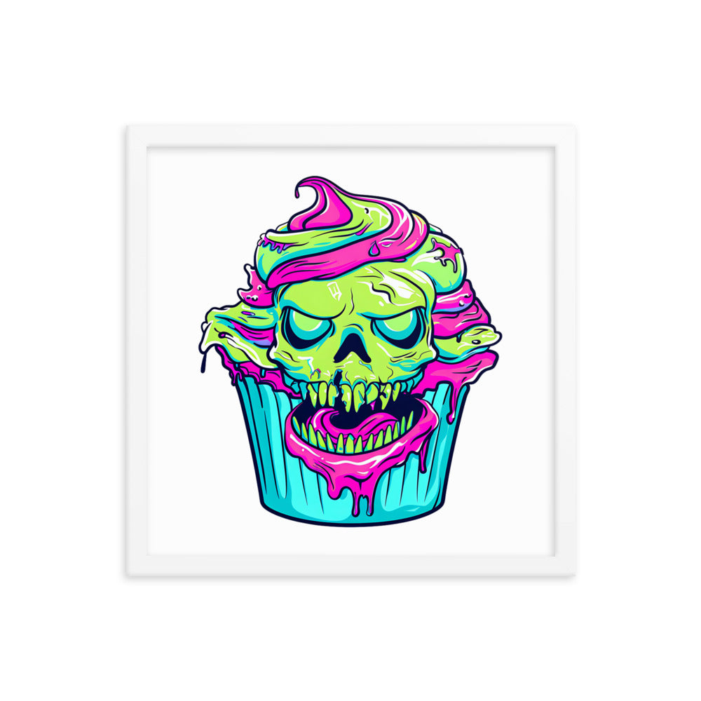 Framed Zombie Cupcake III Poster