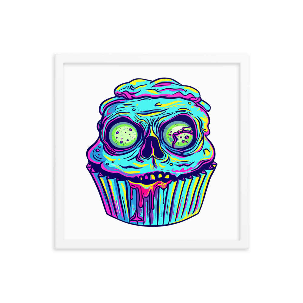 Framed Zombie Cupcake IV Poster