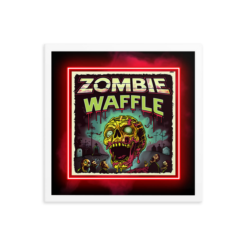 Framed Zombie Waffle Movie Style Poster