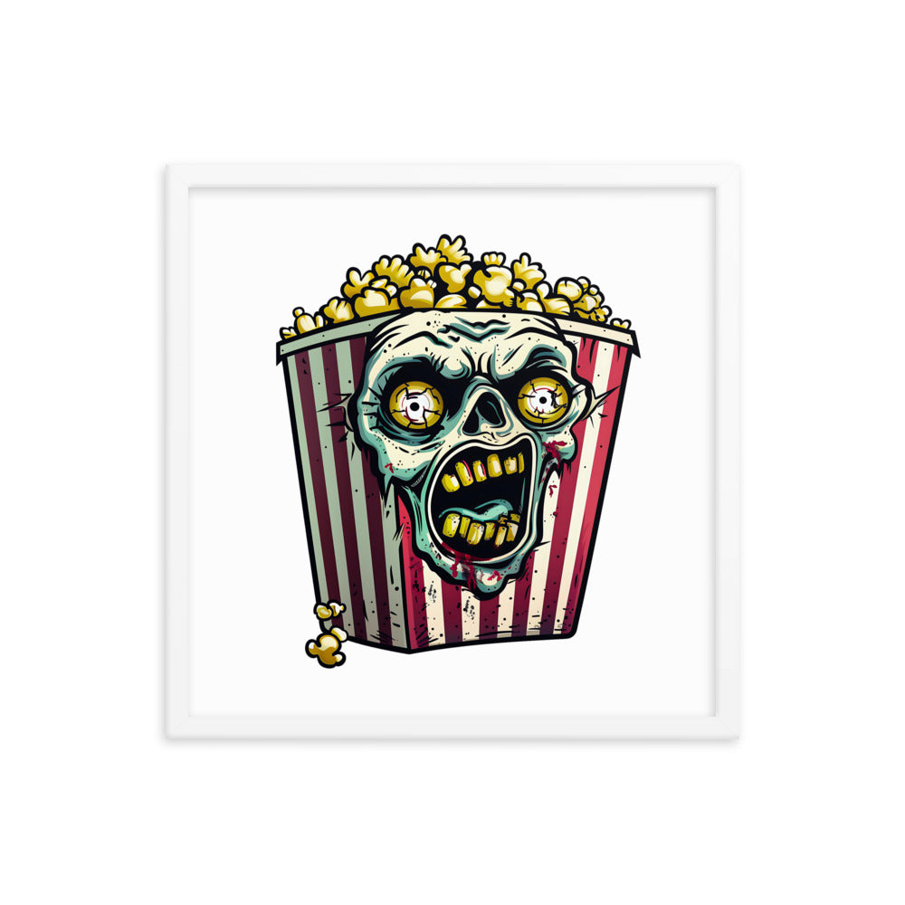 Framed Zombie Popcorn Poster