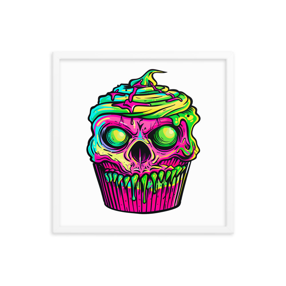 Framed Zombie Cupcake II Poster