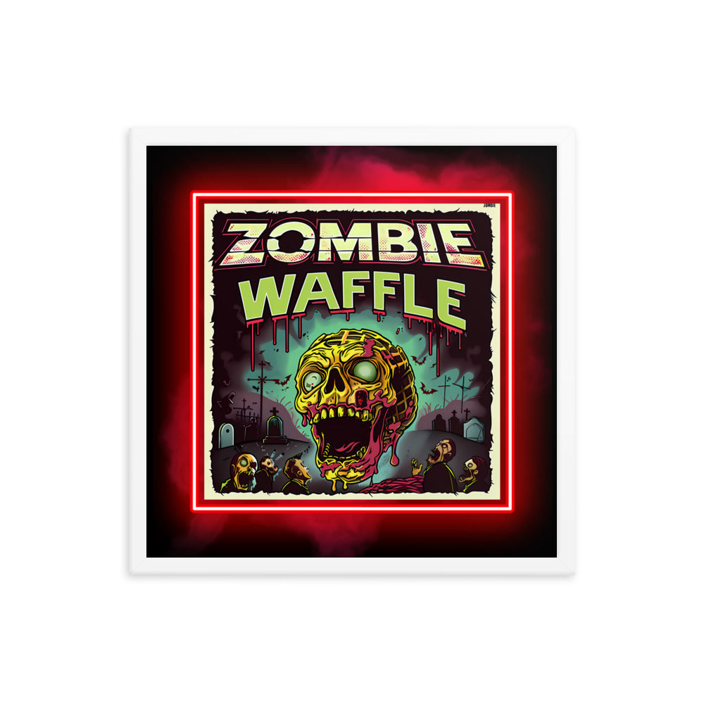 Framed Zombie Waffle Movie Style Poster