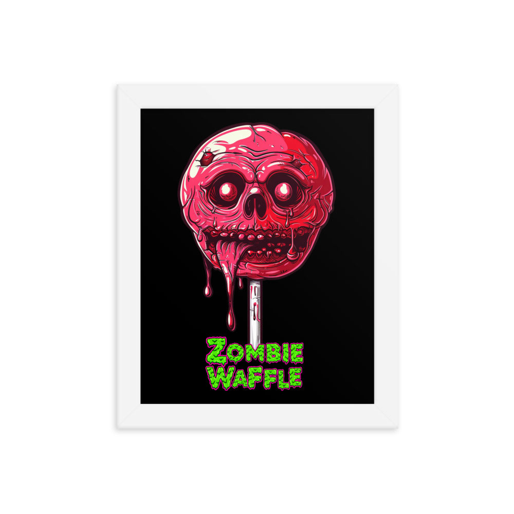 Framed Zombie Lollipop Poster