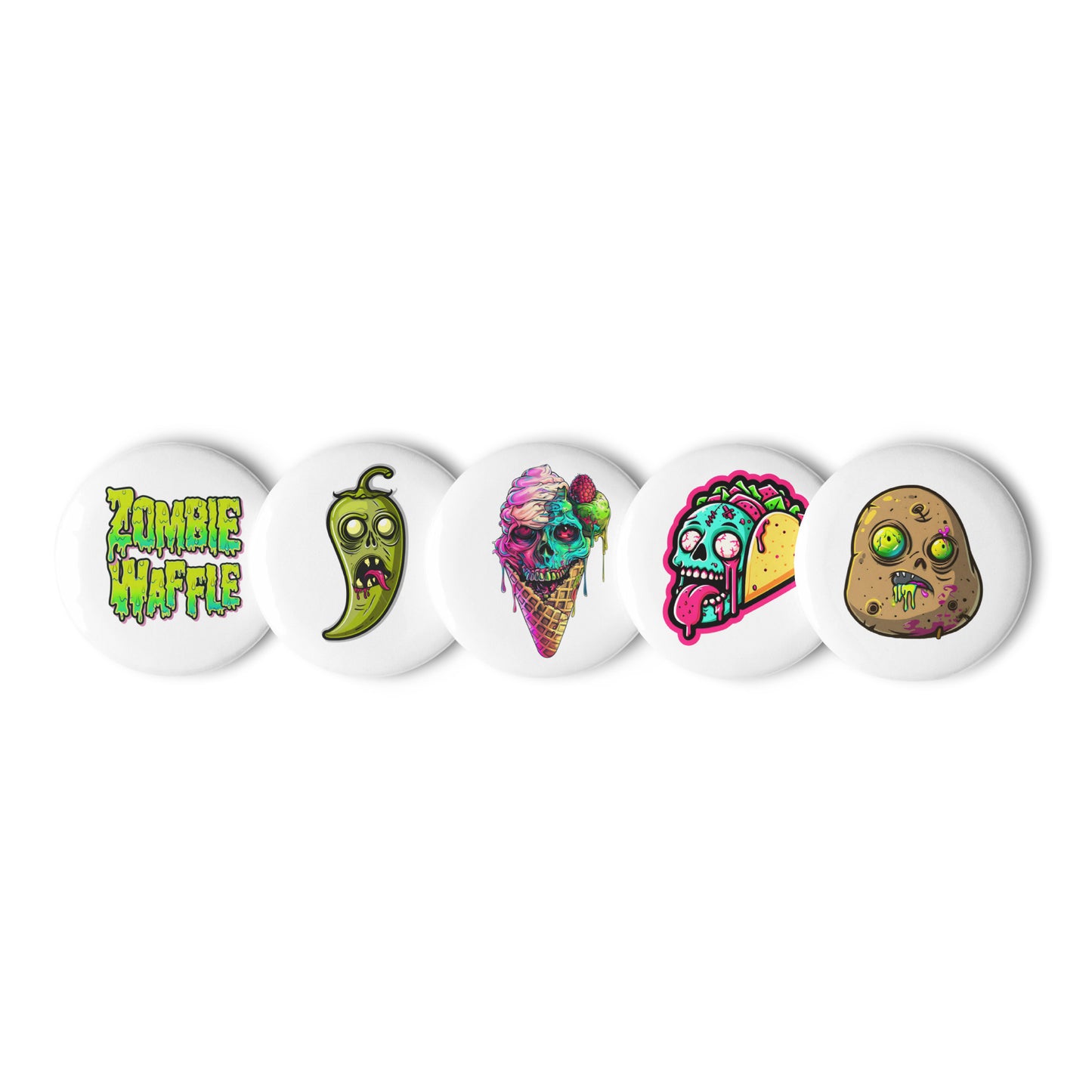 Mixed Zombie Food Pin Set