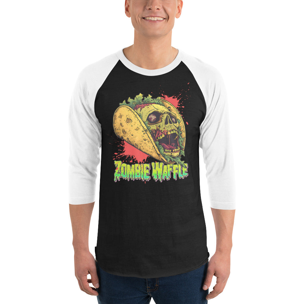 Screaming Zombie Taco Men's Baseball Tee