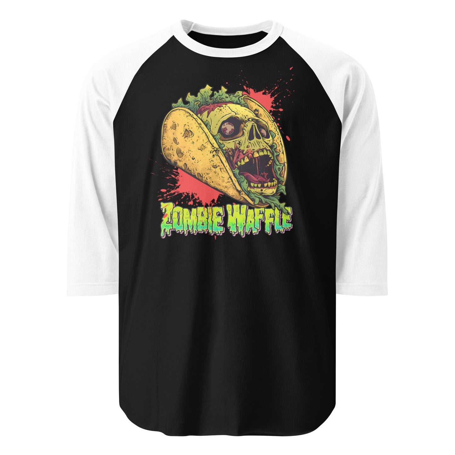 Screaming Zombie Taco Men's Baseball Tee