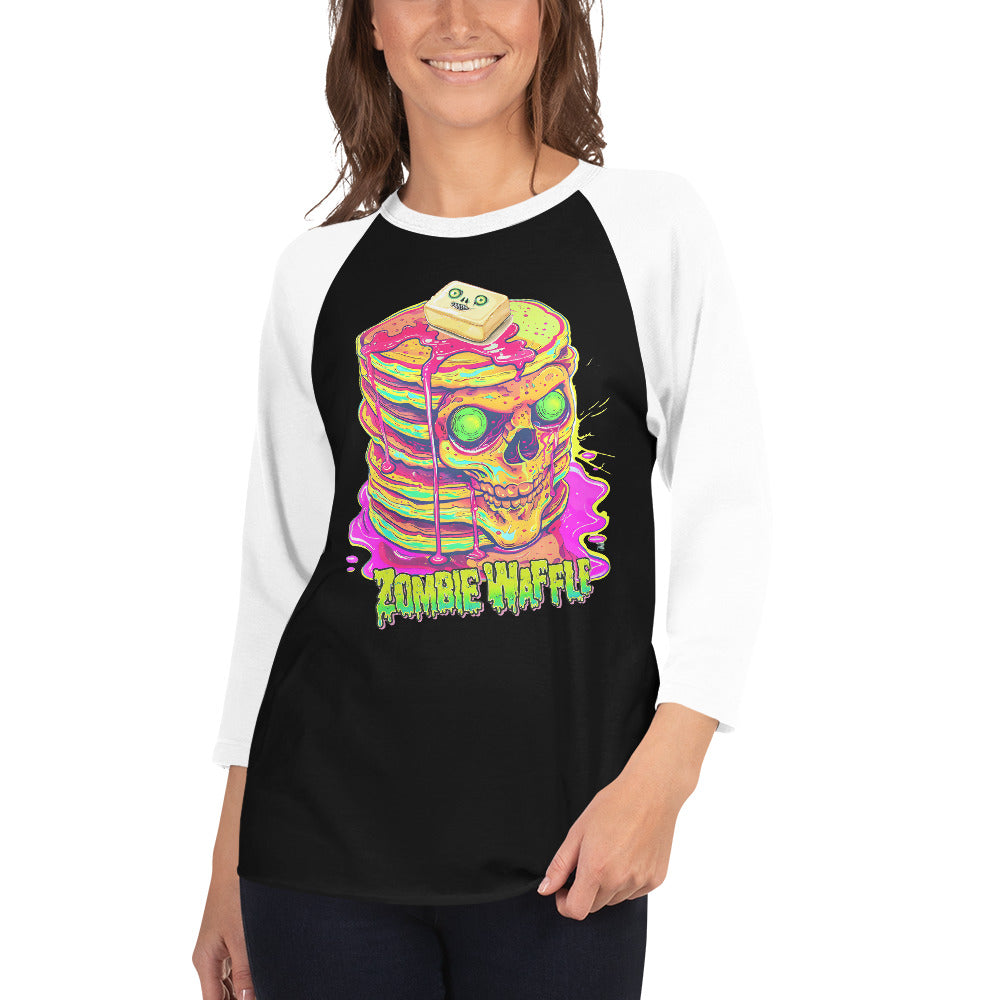 Zombie Pancakes Women's Baseball Tee