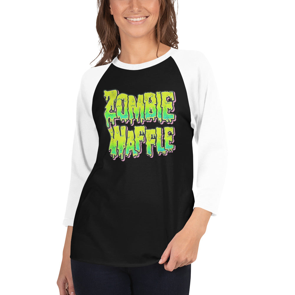 Zombie Waffle Logo Women's Baseball Tee